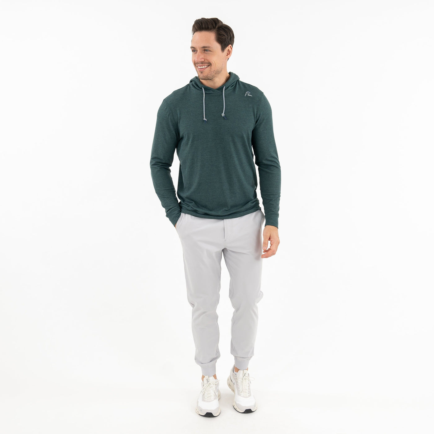 Hesi Performance Hoodie | Heather - Ponderosa Green/Willow Green