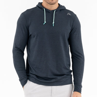 Hesi Performance Hoodie | Heather - Postgame Grey/Midnight Black