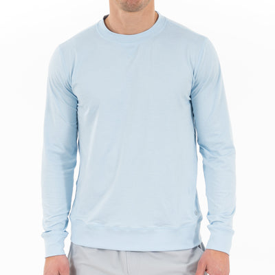 Pace Performance Crew | Heather - Pure Blue/Pale Blue