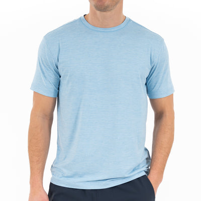Tailwind Performance Tee | Heather - Pure Blue/Pale Blue
