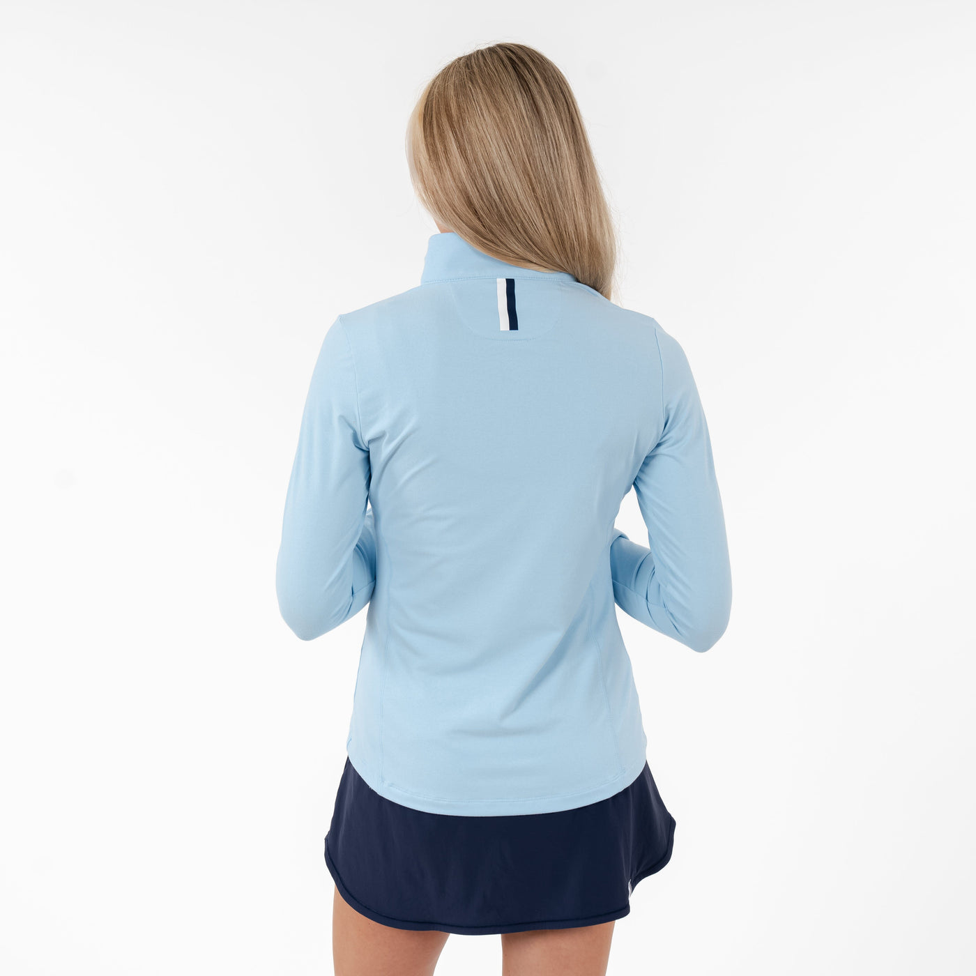 Heather Performance Q-Zip | Heather - Pure Blue/Pure Blue