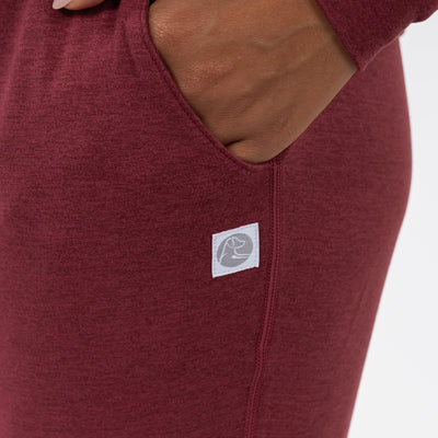 Tempo Performance Jogger | Heather - Red Card Red/Merlot