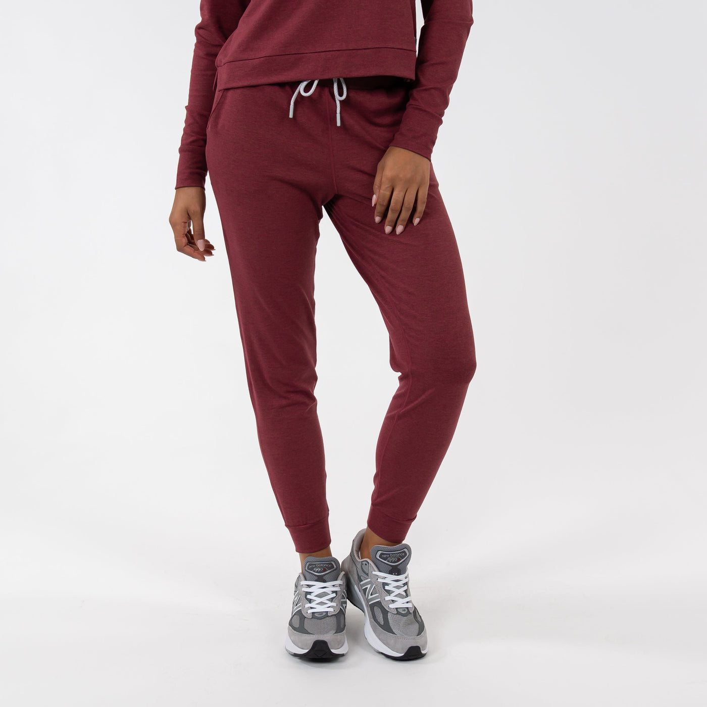 Tempo Performance Jogger | Heather - Red Card Red/Merlot