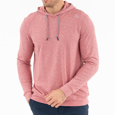 Hesi Performance Hoodie | Heather - Red Card Red/White