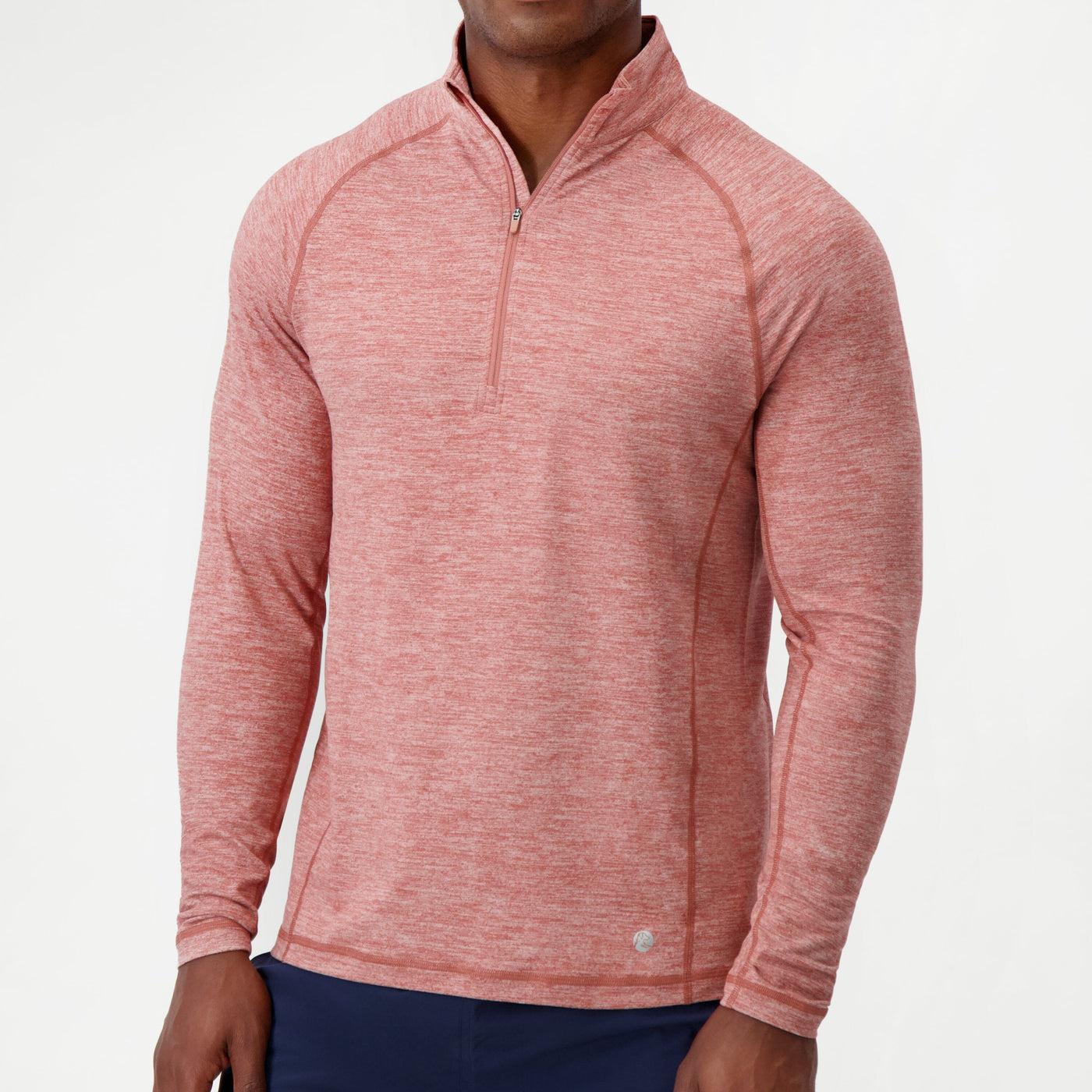 Tailwind Performance Q-Zip | Heather - Rouge Red/White