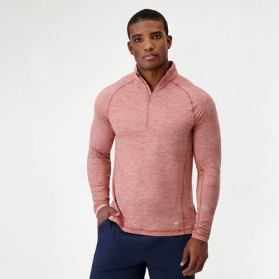 Tailwind Performance Q-Zip | Heather - Rouge Red/White