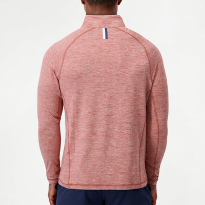 Tailwind Performance Q-Zip | Heather - Rouge Red/White