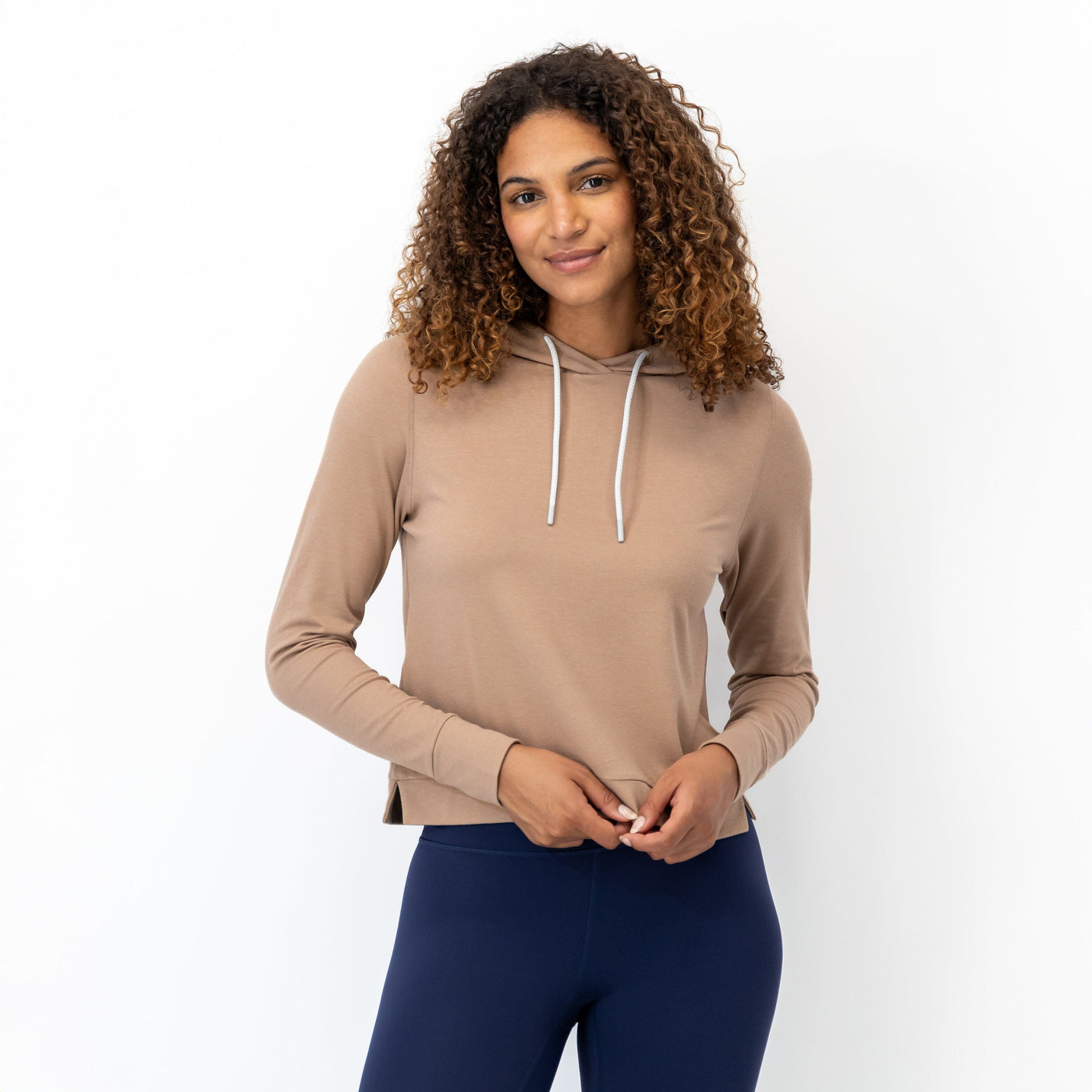 Tempo Performance Hoodie | Heather - Sepia/Warm Stone