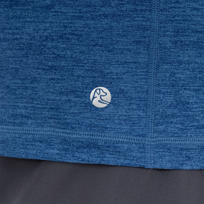 Tailwind Performance Q-Zip | Heather - Short Stop Blue/Shoal Blue