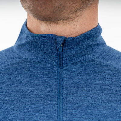 Tailwind Performance Q-Zip | Heather - Short Stop Blue/Shoal Blue