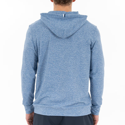 Hesi Performance Hoodie | Heather - Short Stop Blue/White