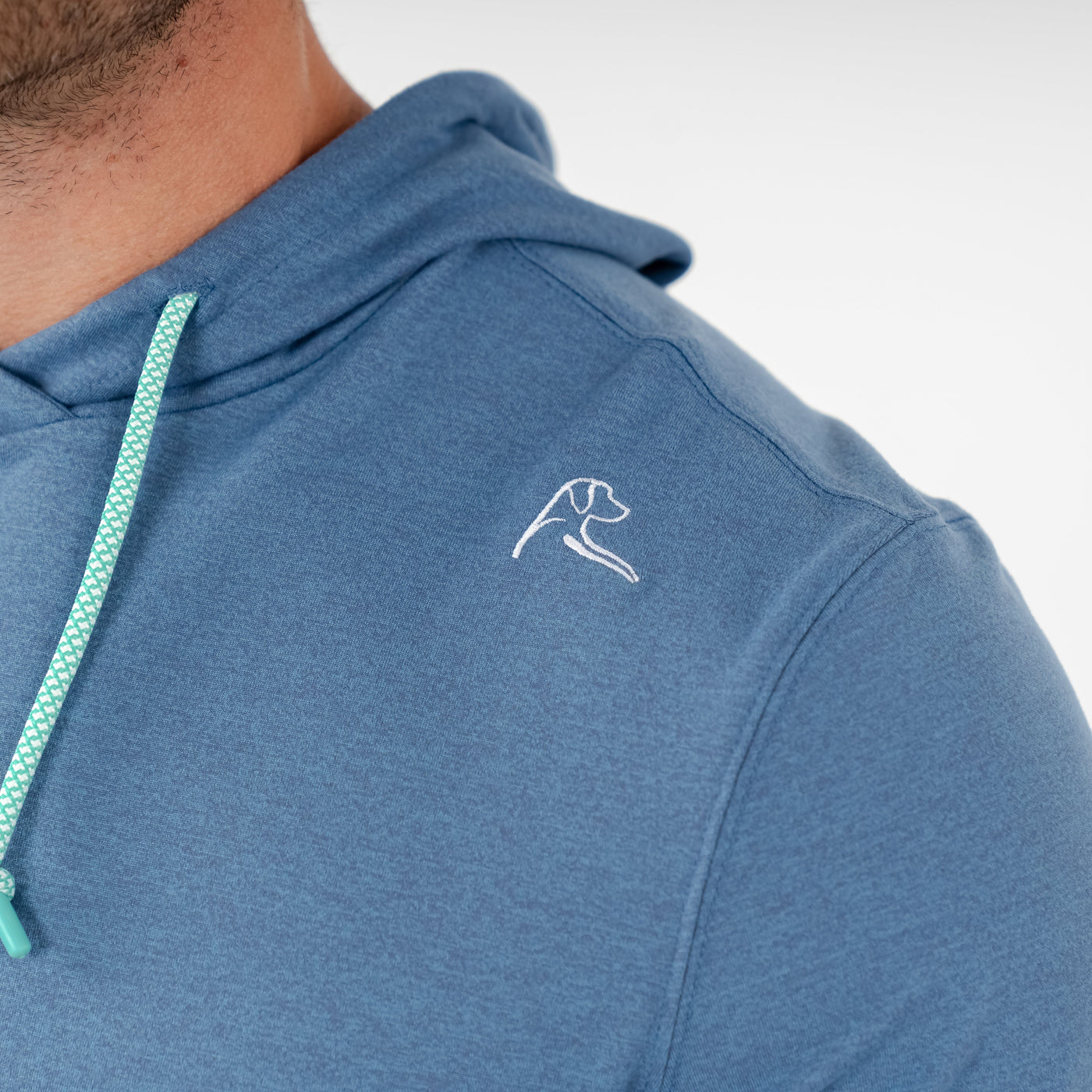 Hesi Performance Hoodie | Heather - Slate Blue/Highcountry Blue