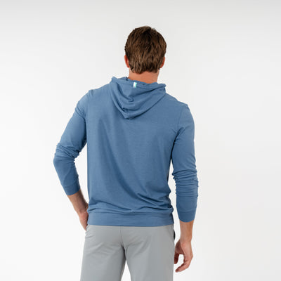 Hesi Performance Hoodie | Heather - Slate Blue/Highcountry Blue