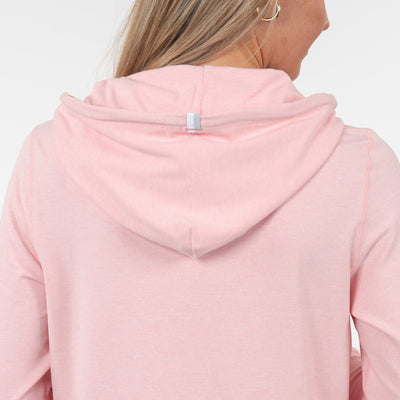 Tempo Performance Hoodie | Heather - Soft Pink/Pale Pink