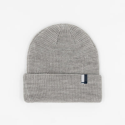 Lodge Beanie | Heather - Stainless Steel/White