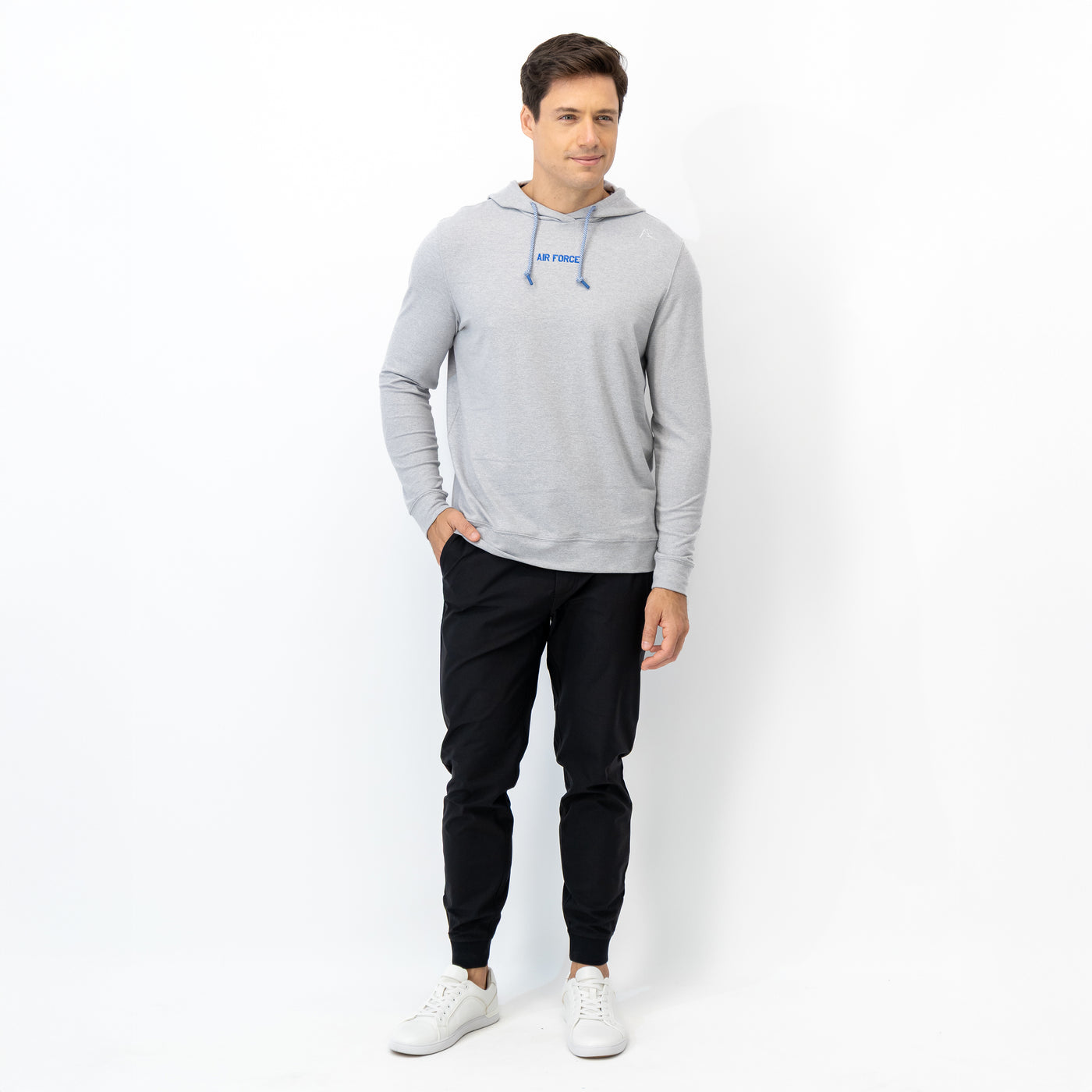 Hesi Collegiate Hoodie - Air Force | Heather - Stainless Steel/White - Air Force - 1