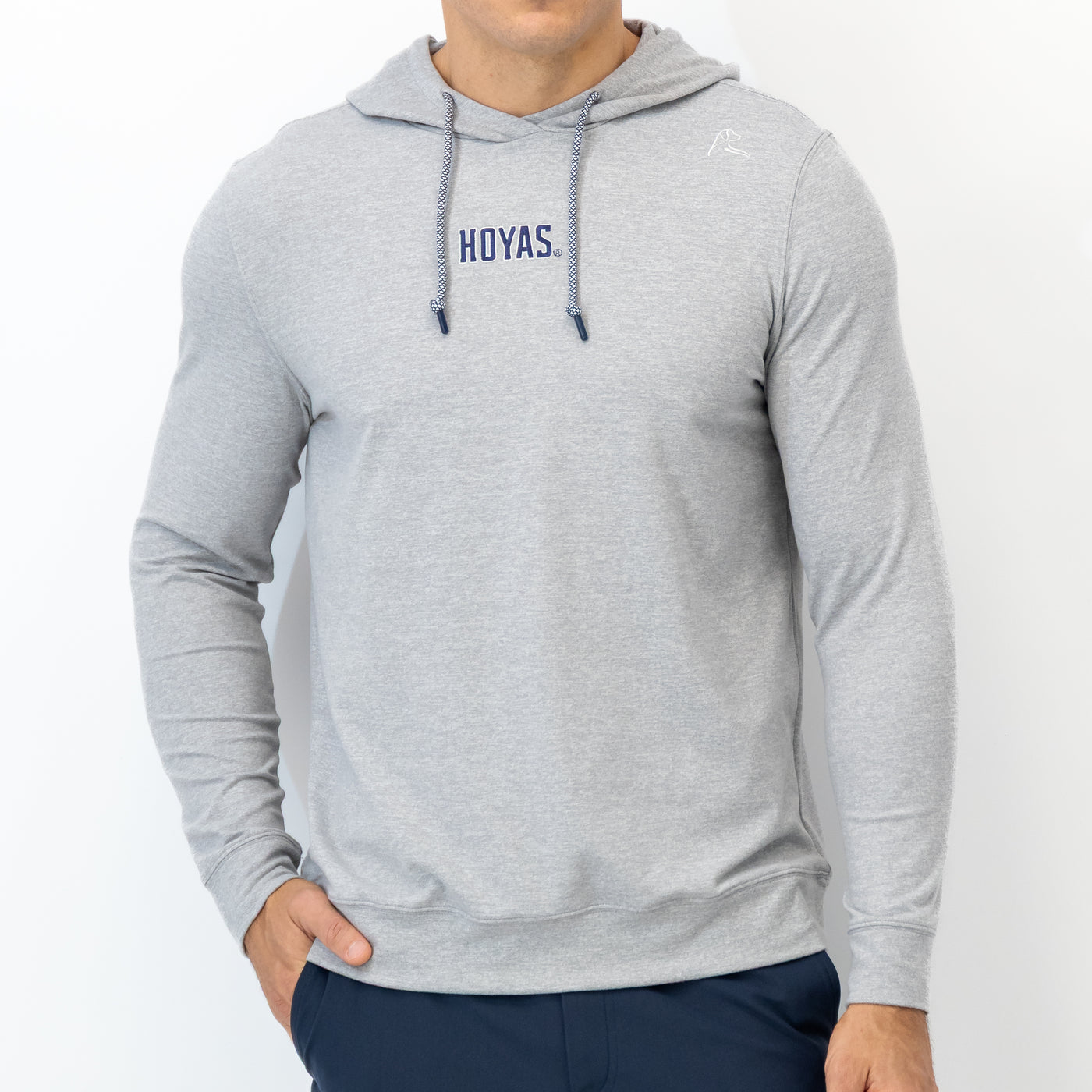 Hesi Collegiate Hoodie - Georgetown | Heather - Stainless Steel/White - Georgetown - 1