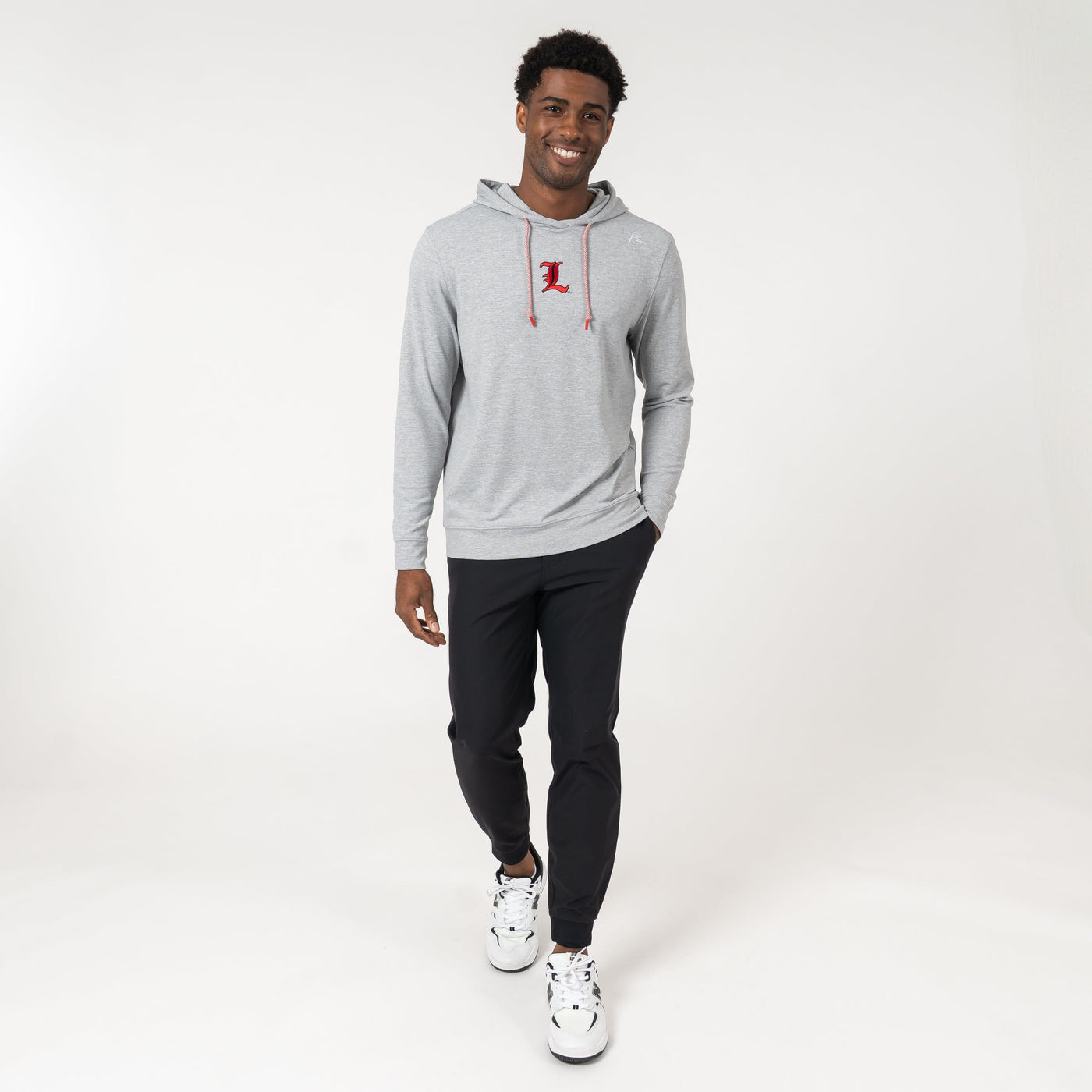 Hesi Collegiate Hoodie - Louisville | Heather - Stainless Steel/White - Louisville - 1