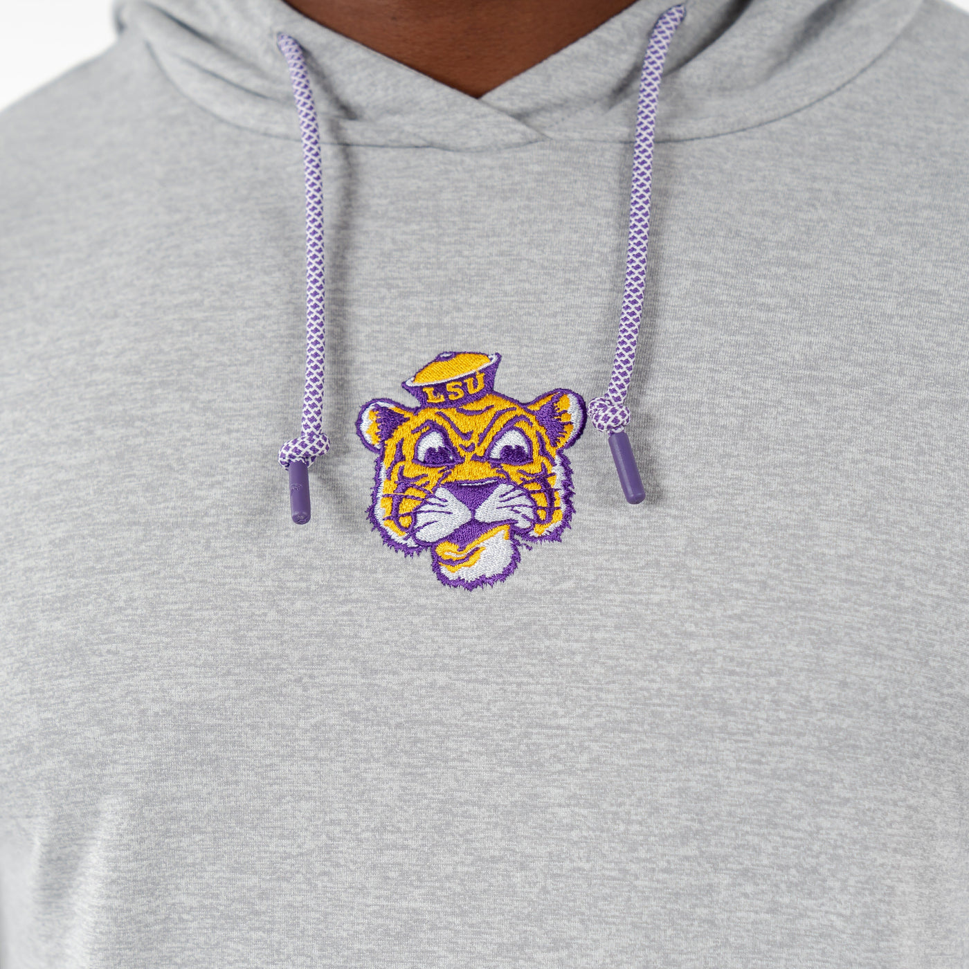 Hesi Collegiate Hoodie - LSU | Heather - Stainless Steel/White - LSU - 1