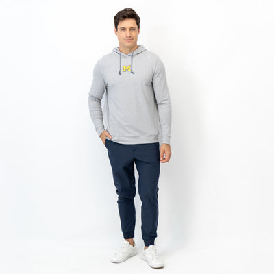Hesi Collegiate Hoodie - Michigan | Heather - Stainless Steel/White - Michigan - 1
