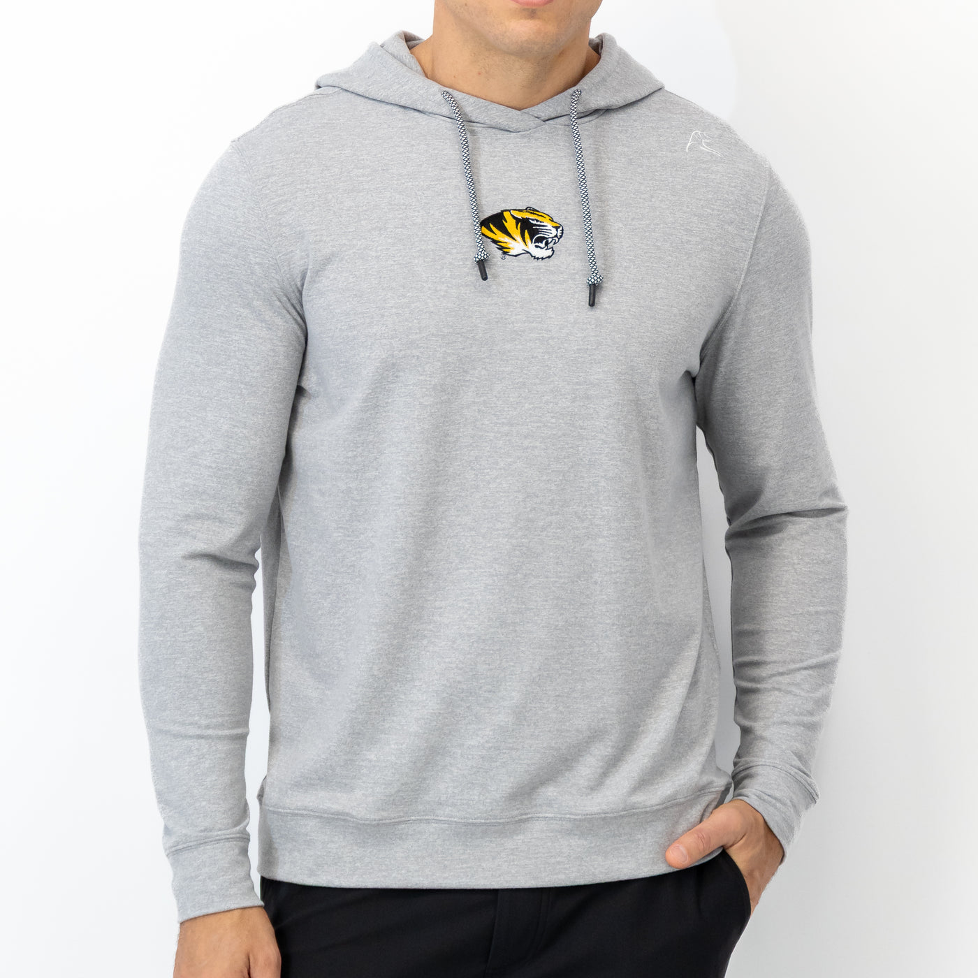 Hesi Collegiate Hoodie - Mizzou | Heather - Stainless Steel/White - Mizzou - 1