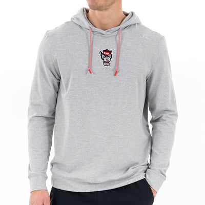 Hesi Collegiate Hoodie - NC State | Heather - Stainless Steel/White - NC State - 1