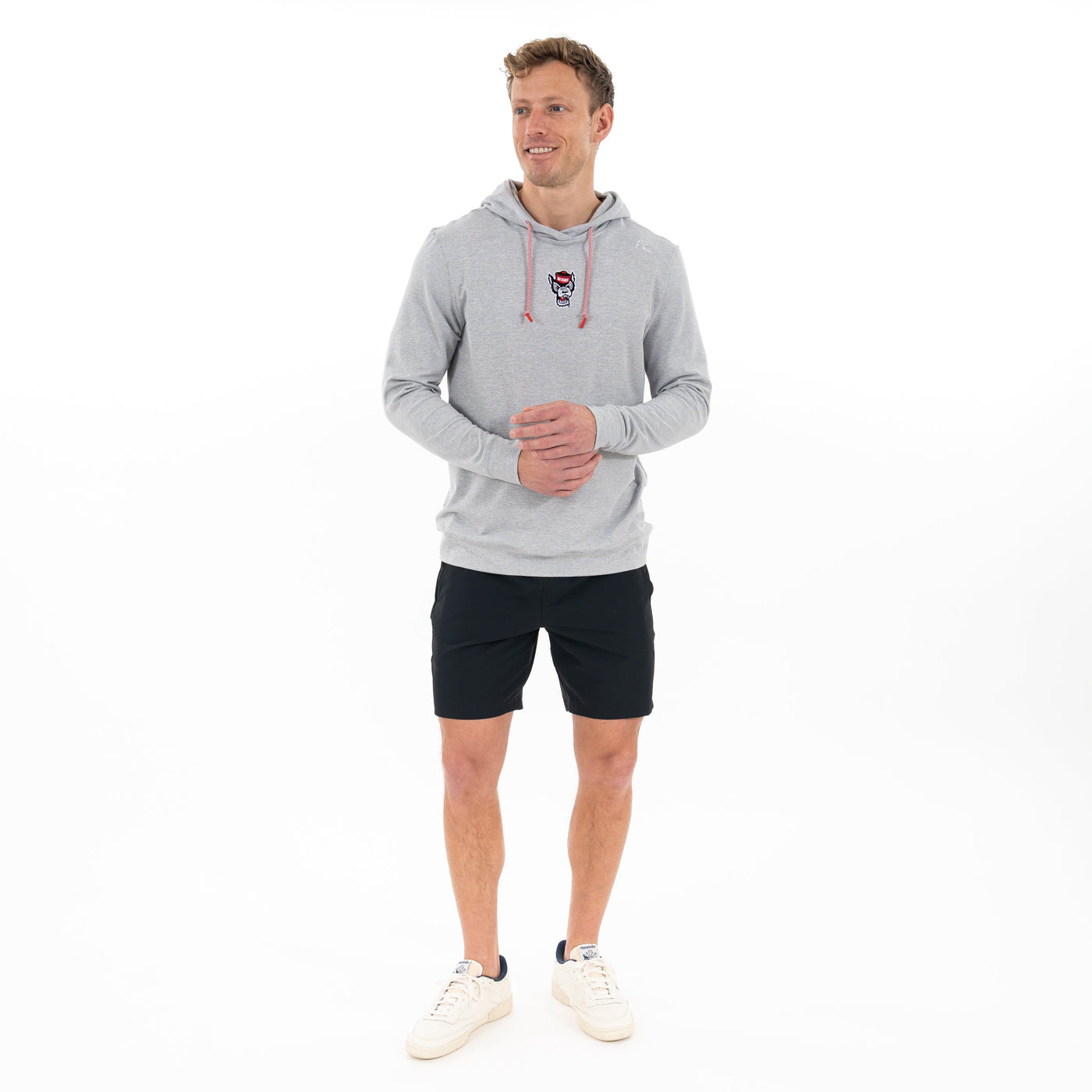 Hesi Collegiate Hoodie - NC State | Heather - Stainless Steel/White - NC State - 1