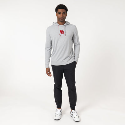 Hesi Collegiate Hoodie - Oklahoma | Heather - Stainless Steel/White - Oklahoma - 1