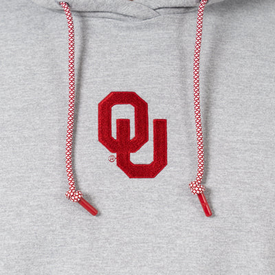 Hesi Collegiate Hoodie - Oklahoma | Heather - Stainless Steel/White - Oklahoma - 1