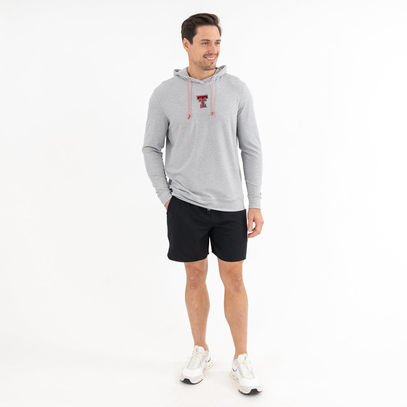 Hesi Collegiate Hoodie - Texas Tech | Heather - Stainless Steel/White - Texas Tech - 1