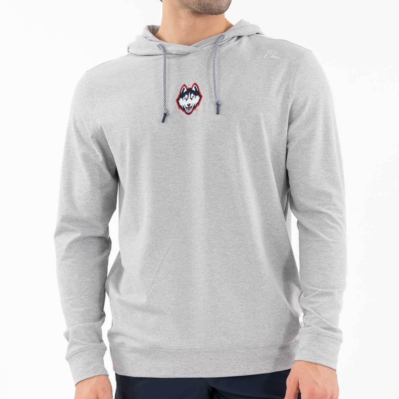 Hesi Collegiate Hoodie - UConn | Heather - Stainless Steel/White - UConn - 1