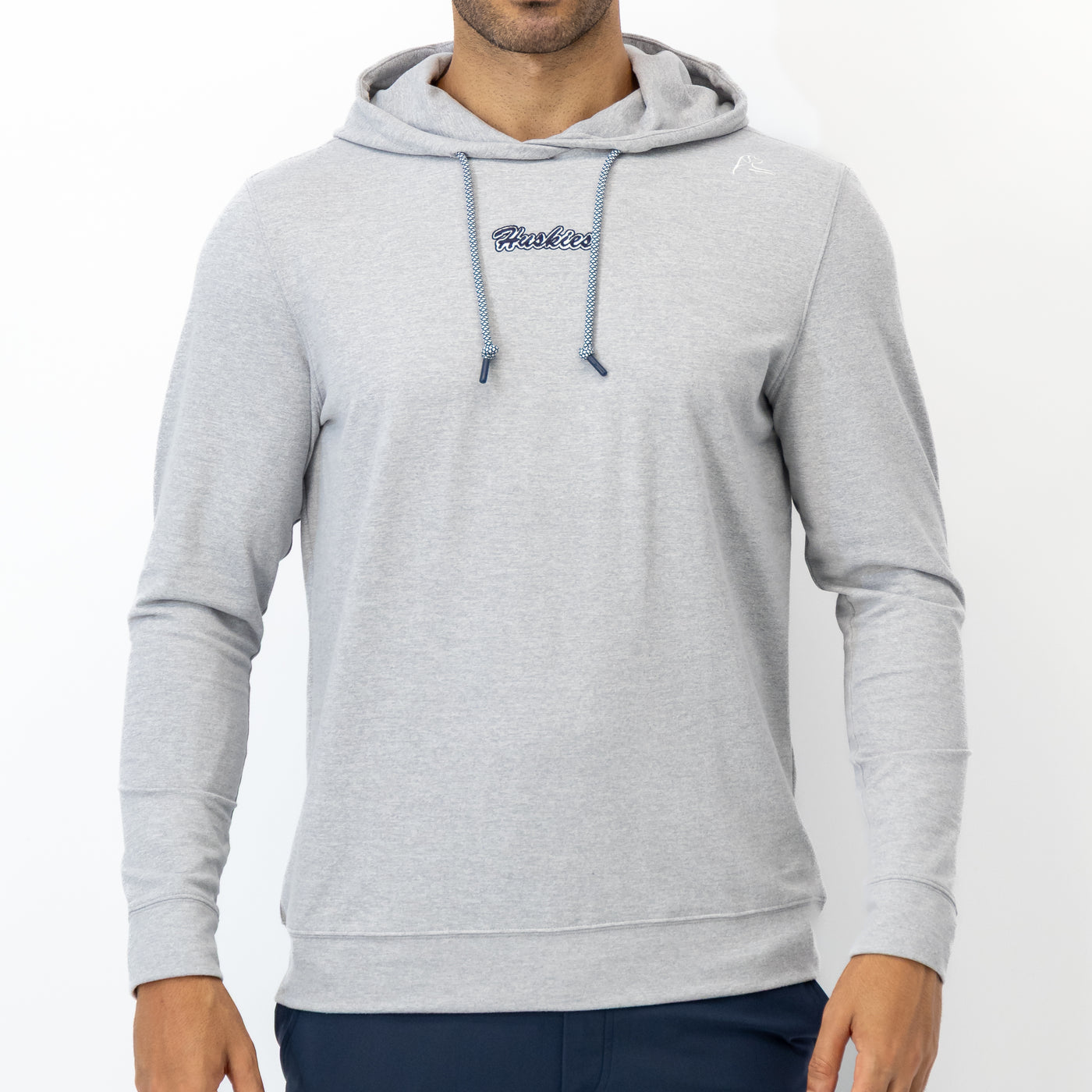 Hesi Collegiate Hoodie - UConn | Heather - Stainless Steel/White - UConn - 2
