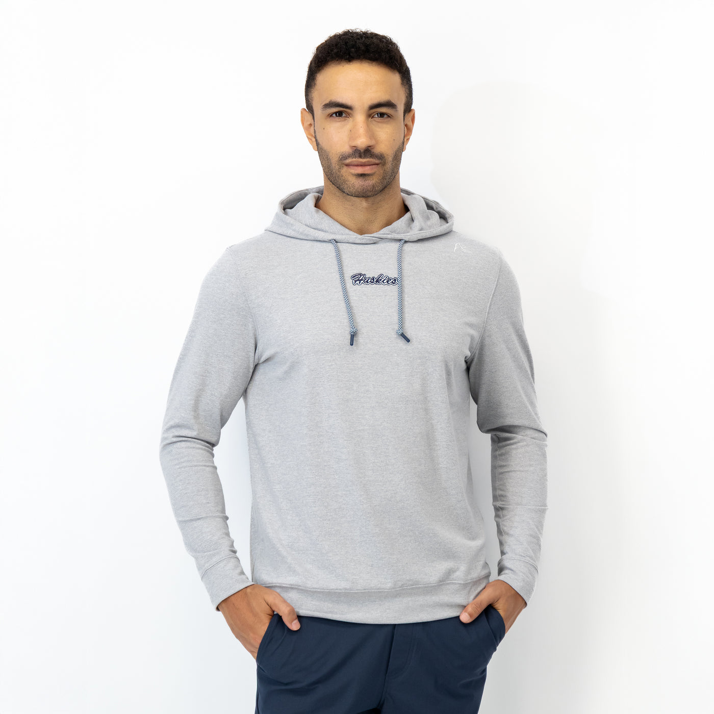 Hesi Collegiate Hoodie - UConn | Heather - Stainless Steel/White - UConn - 2