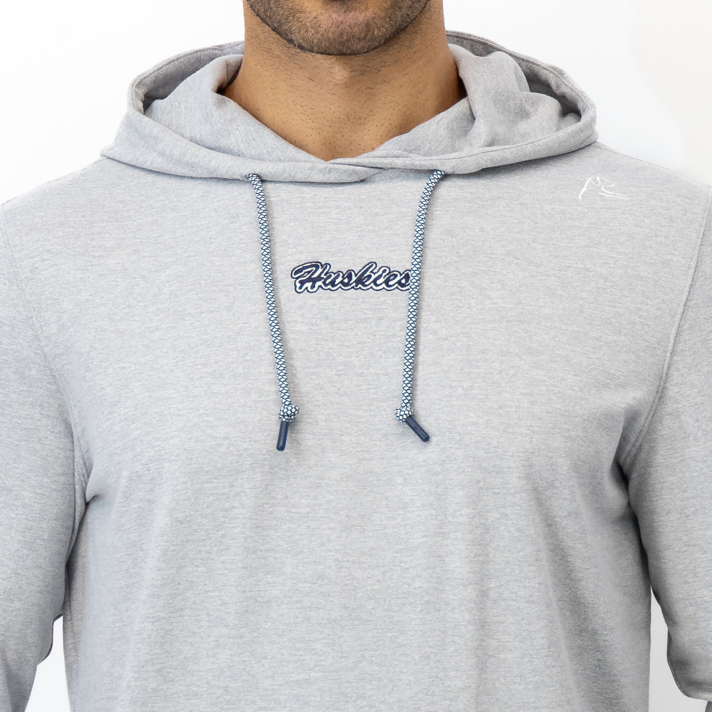 Hesi Collegiate Hoodie - UConn | Heather - Stainless Steel/White - UConn - 2