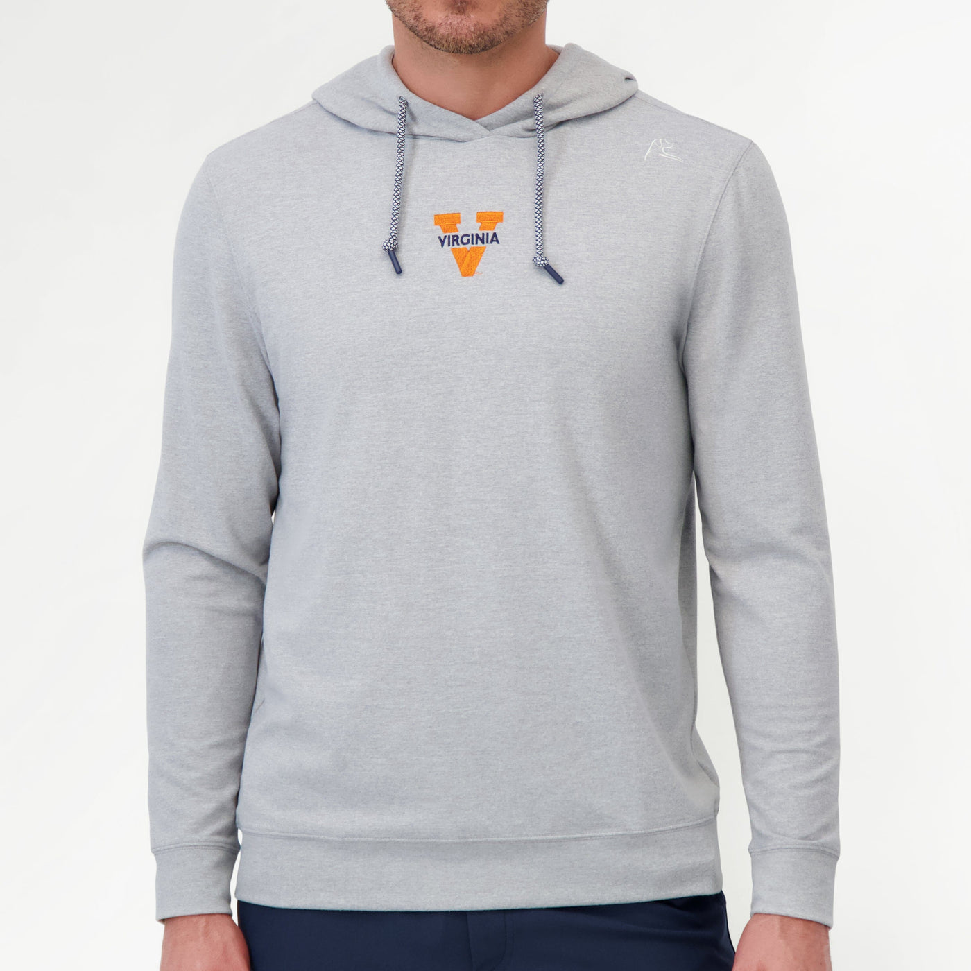 Hesi Collegiate Hoodie - UVA | Heather - Stainless Steel/White - UVA - 1