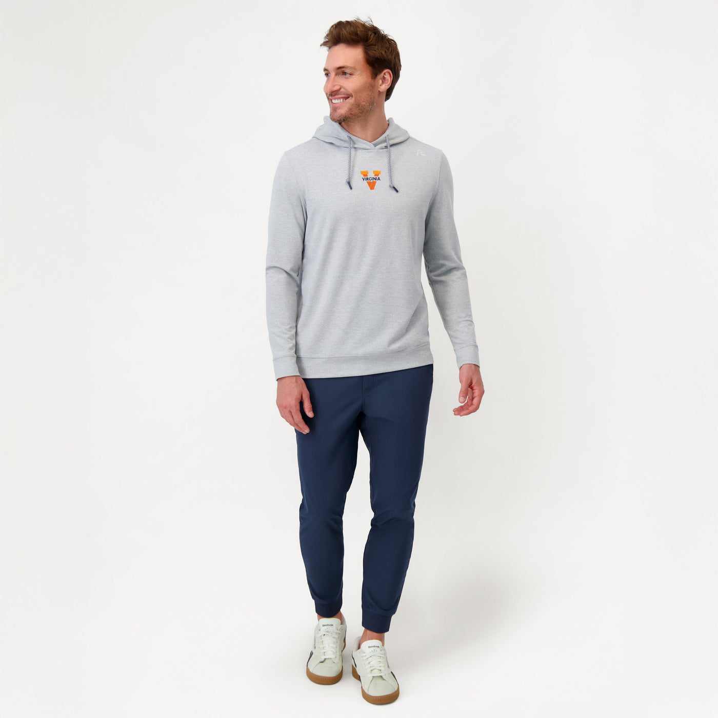 Hesi Collegiate Hoodie - UVA | Heather - Stainless Steel/White - UVA - 1