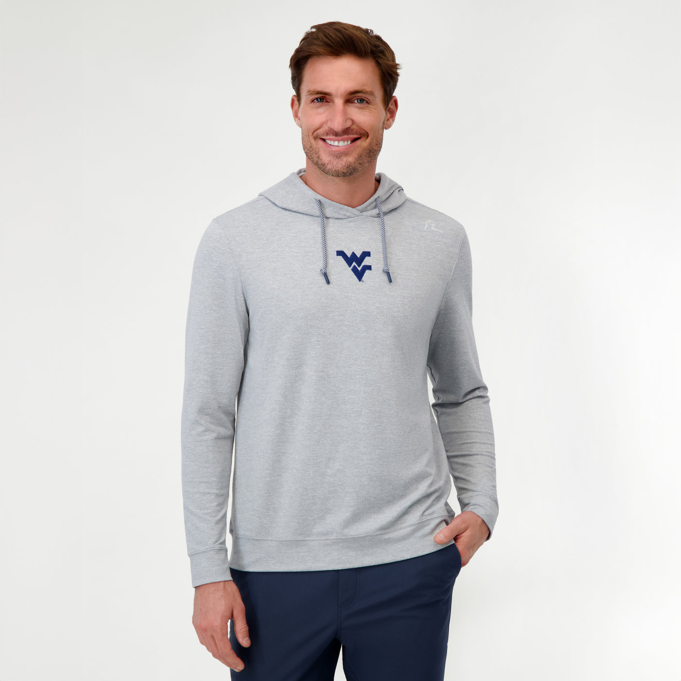 Hesi Collegiate Hoodie - WVU | Heather - Stainless Steel/White - WVU - 1
