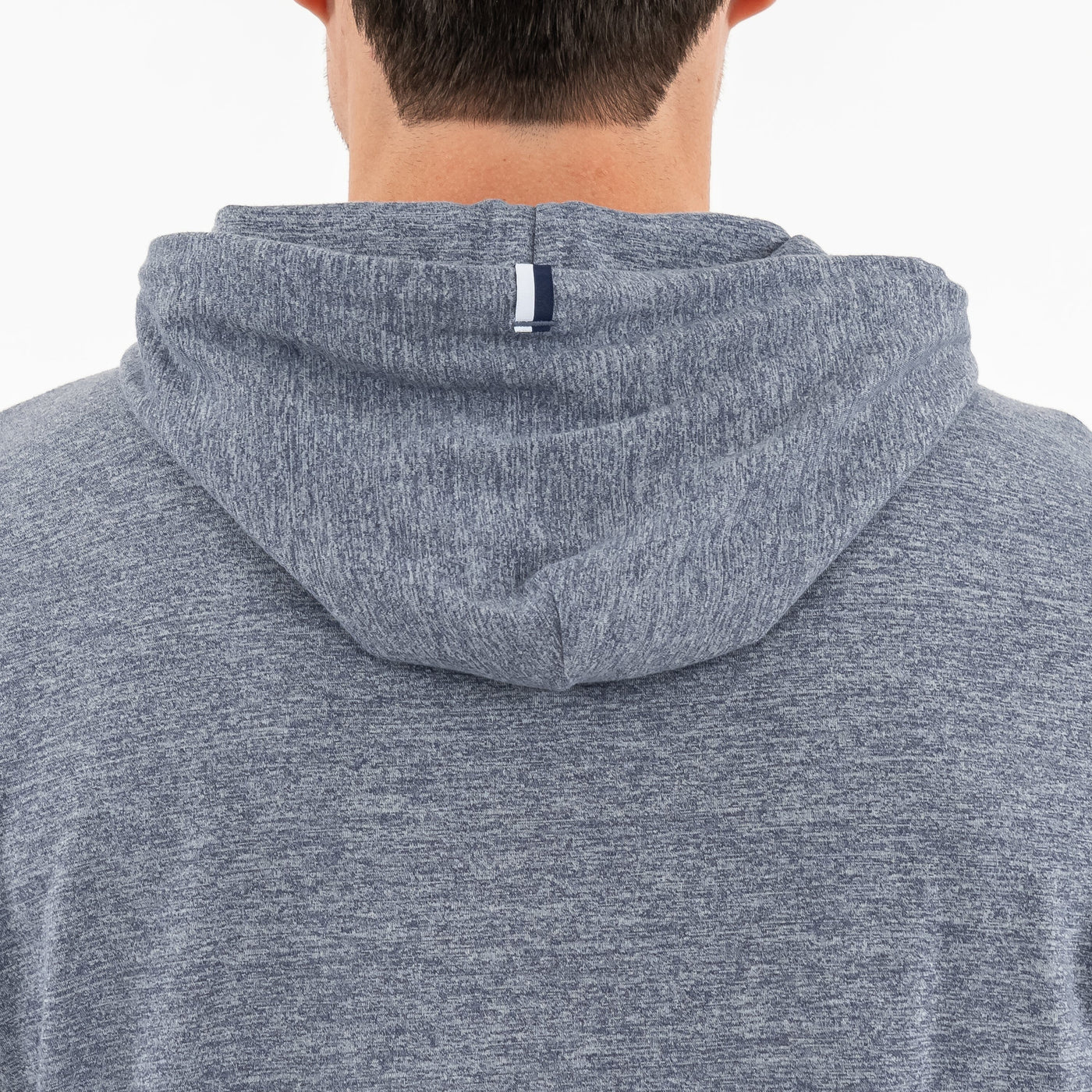 Hesi Performance Hoodie | Heather - Steel Grey/White