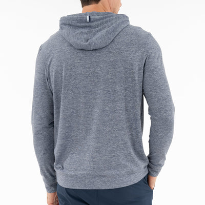 Hesi Performance Hoodie | Heather - Steel Grey/White