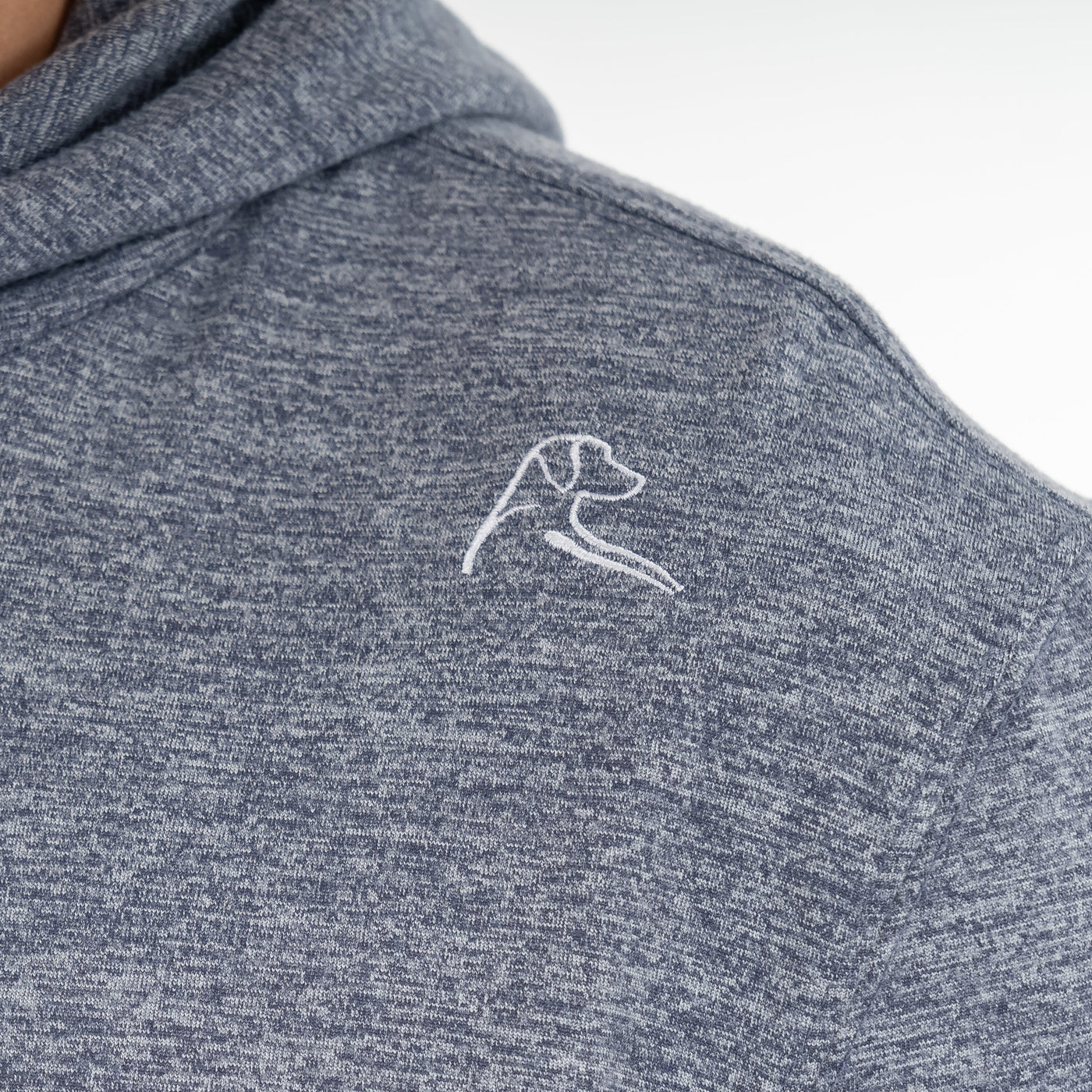 Hesi Performance Hoodie | Heather - Steel Grey/White