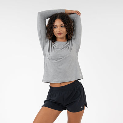 Drift Performance Long Sleeve Tee | Heather - Thunder Grey/Stratus Grey