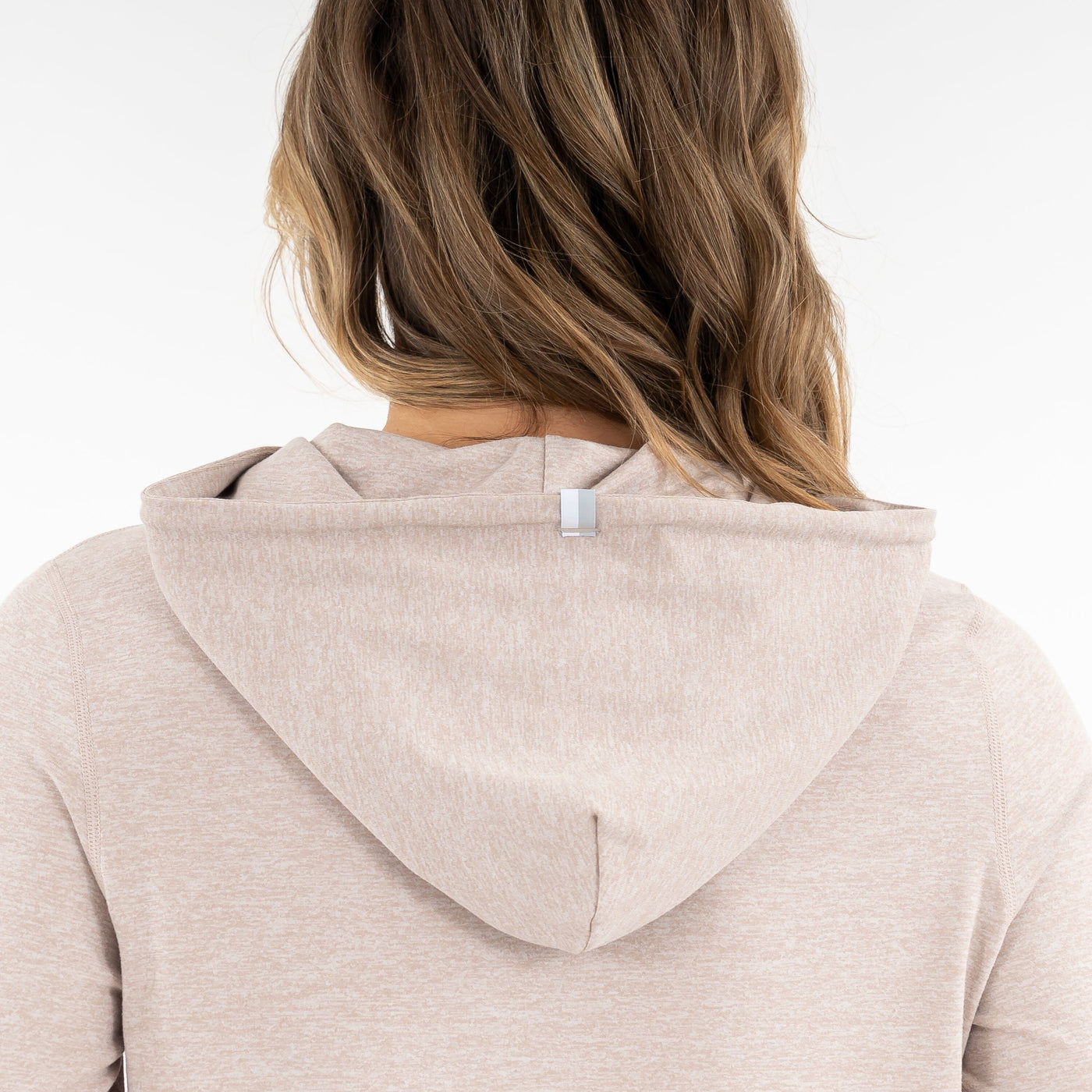 Tempo Performance Hoodie | Heather - Warm Stone/White