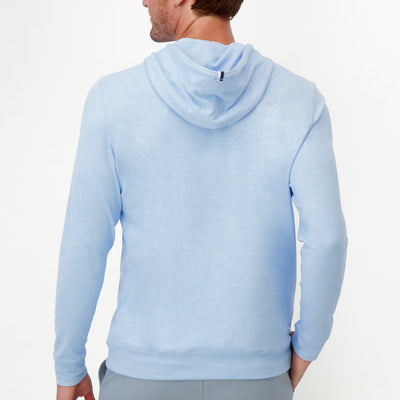 Hesi Performance Hoodie | Heather - Zenith Blue/White