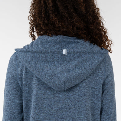 Tempo Performance Full-Zip Hoodie | Heather - Zone Blue/Fleet Navy