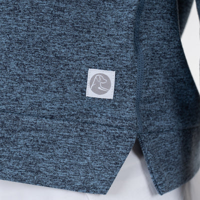 Tempo Performance Full-Zip Hoodie | Heather - Zone Blue/Fleet Navy