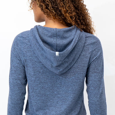 Tempo Performance Hoodie | Heather - Zone Blue/Fleet Navy