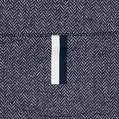 Herringbone Jacquard Performance Q-Zip | The Herringbone - Fleet Navy/White