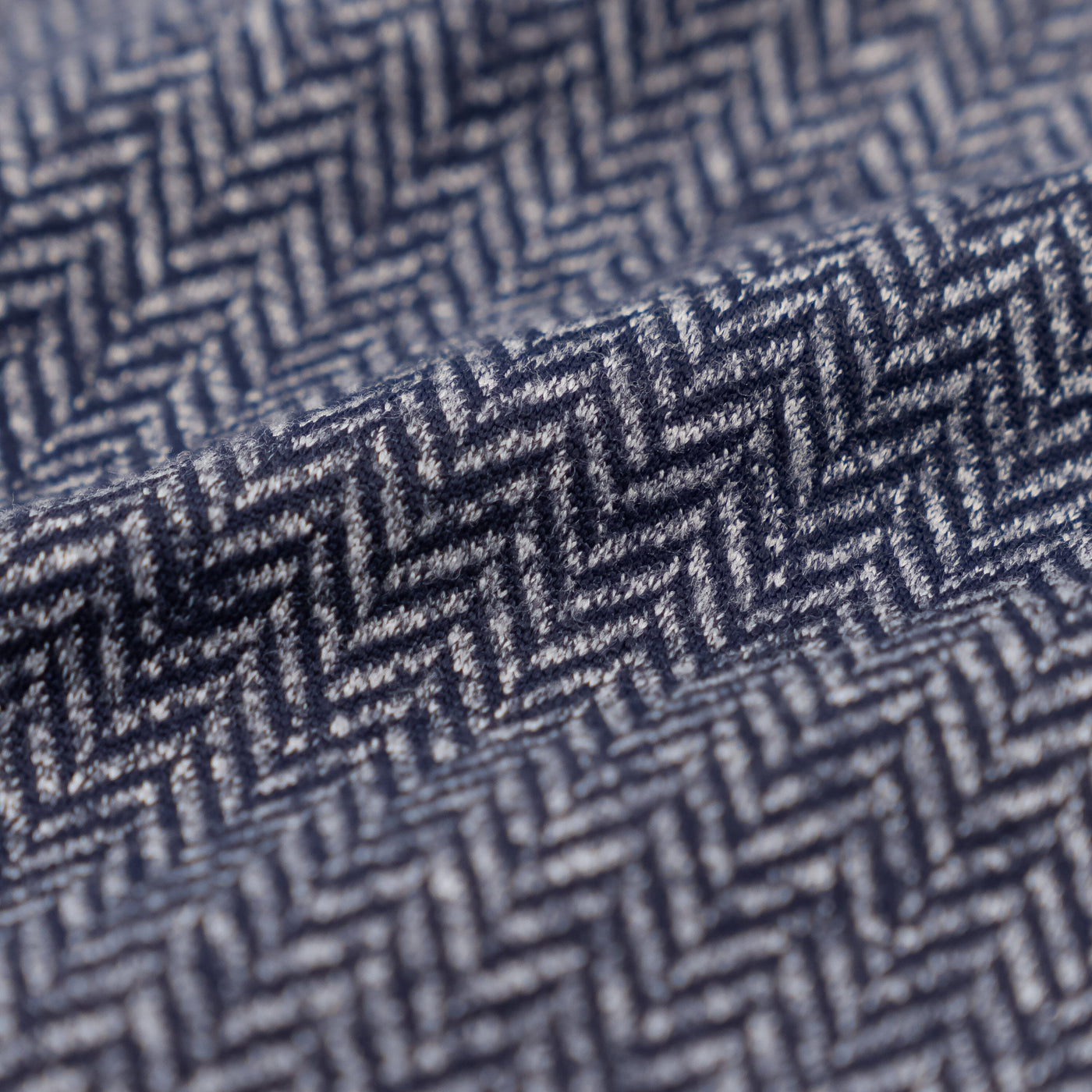 Herringbone Jacquard Performance Q-Zip | The Herringbone - Fleet Navy/White