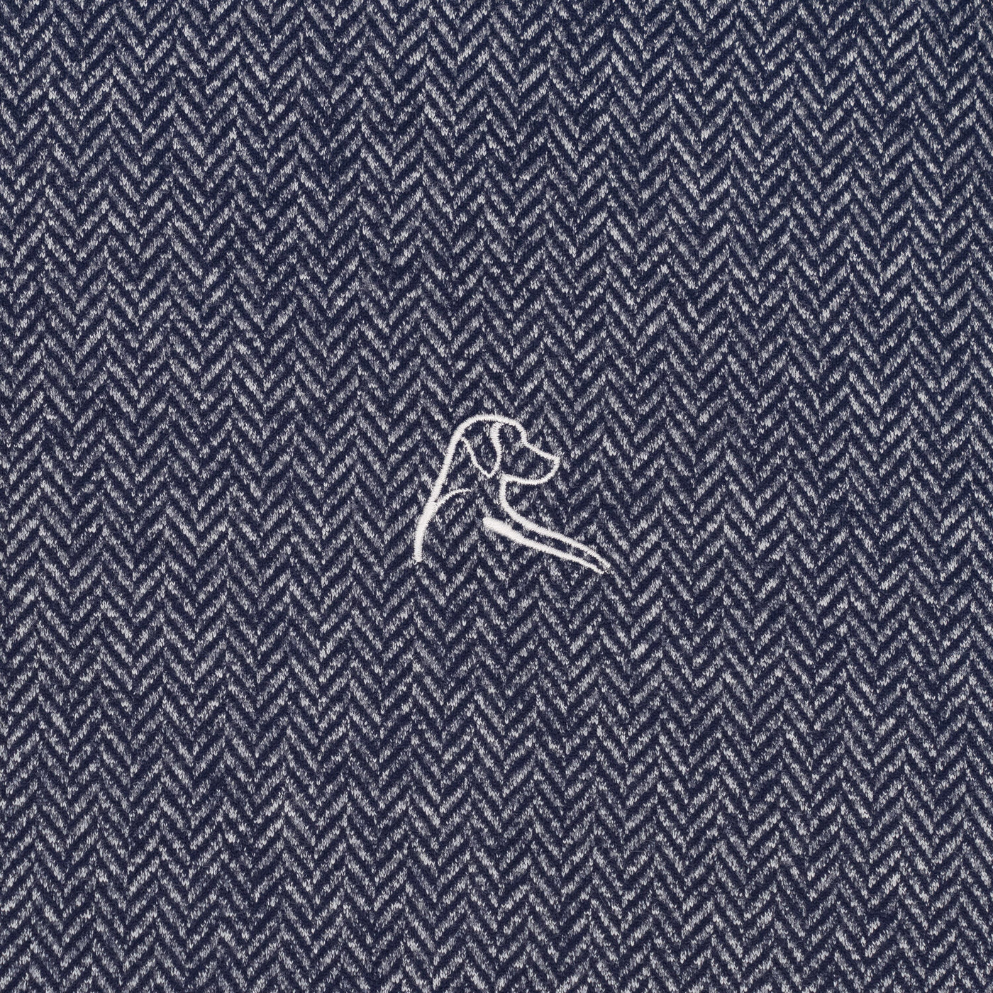 Herringbone Jacquard Performance Q-Zip | The Herringbone - Fleet Navy/White