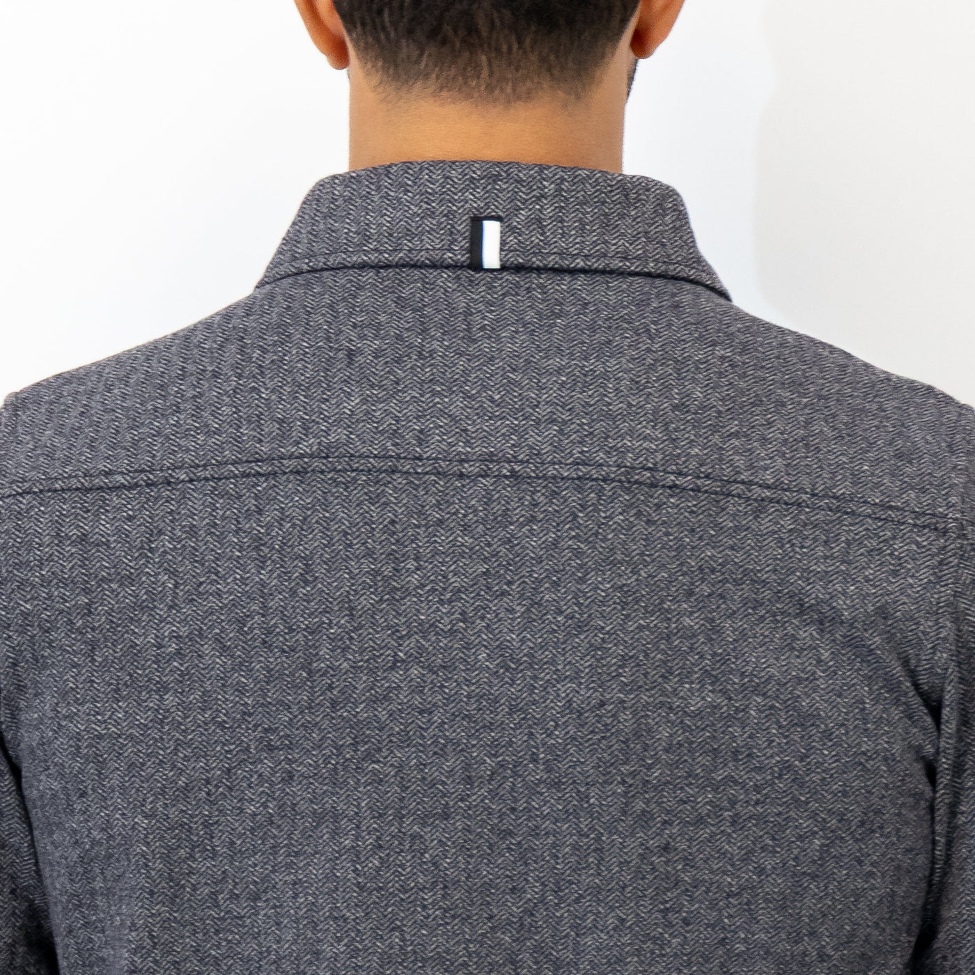 Sheffield Shirt | The Herringbone Jacquard - Black/White